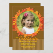 秋フープフォト招待状 招待状 (正面/裏面)