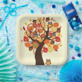 秋フールとカボチャ ペーパープレート (パーティー)