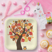 秋フールとカボチャ ペーパープレート (パーティー)