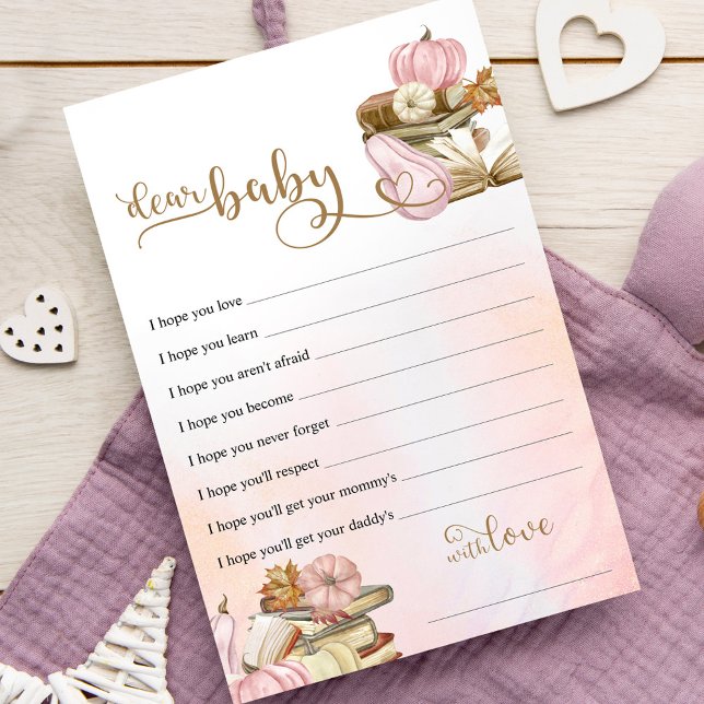 秋ブックテーマベビーシャワーの願いベビーゲーム (クリエイターアップロード済み)