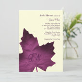 秋ブモノグラムのライダルシャワーの招待（紫） 招待状 (スタンド正面)