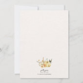 秋ブライダルシャワーの招待、秋インラブ 案内状 (裏面)