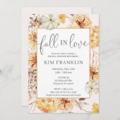 秋ブライダルシャワーの招待、秋インラブ 案内状 (正面/裏面)