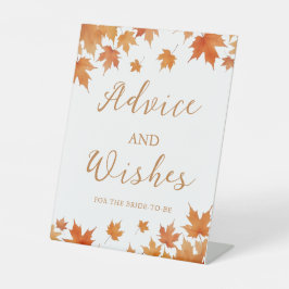 秋ブライダルシャワーアドバイスとウィッシュ 台座サイン