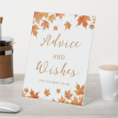 秋ブライダルシャワーアドバイスとウィッシュ 台座サイン (インサイチュ)