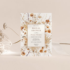 秋ブライダルシャワーオレンジフローラ招待状 招待状