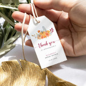 秋ブライダルシャワーカボチャScript Thank You ギフトタグ