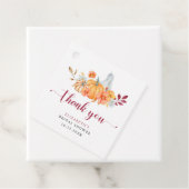 秋ブライダルシャワーカボチャScript Thank You フェイバータグ (インサイチュ)