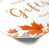 秋ブライダルシャワーカードとギフト ポスター (角)