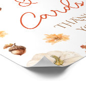 秋ブライダルシャワーギフト&カードサイン ポスター (角)