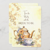 秋ブライダルシャワーティーパーティの招待状 案内状 (正面/裏面)