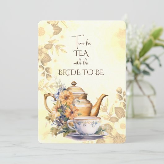 秋ブライダルシャワーティーパーティの招待状 案内状 (スタンド正面)