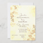 秋ブライダルシャワーティーパーティの招待状 案内状 (裏面)