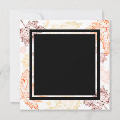 秋ブライダルシャワーティーパーティー紅葉 招待状 (裏面)