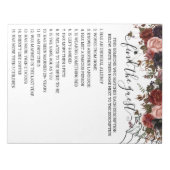 秋ブライダルシャワーハロウィーンゲームフローラ ノートパッド (正面)