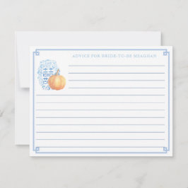 秋ブライダルシャワーパンプキンアドバイス花嫁カード 招待状
