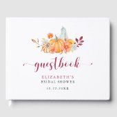 秋ブライダルシャワーパンプキンスクリプトカスタム ゲストブック (正面)