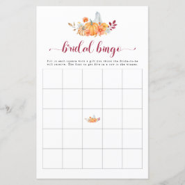 秋ブライダルシャワーパンプキンビンゴゲーム