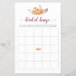 秋ブライダルシャワーパンプキンビンゴゲーム チラシ