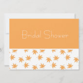 秋ブライダルシャワーパーティの招待状、紅葉。 招待状 (裏面)