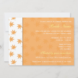秋ブライダルシャワーパーティの招待状、紅葉。 招待状