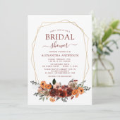秋ブライダルシャワーブルゴーニュユーカリフローラ 招待状 (スタンド正面)