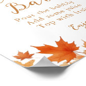 秋ブライダルシャワーミモザバーポスター ポスター (角)