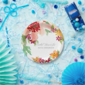 秋ブライダルシャワーモダン水彩秋フローラ ペーパープレート (パーティー)