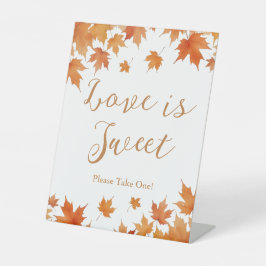 秋ブライダルシャワーラブズスウィートフェイバー 台座サイン