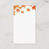 秋ブライダルシャワーレシピ要求 エンクロージャーカード (裏面)