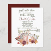 秋ブライダルシャワー招待予算 (正面/裏面)