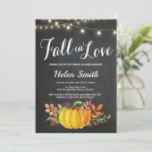 秋ブライダルシャワー招待文字列ライト 招待状 (スタンド正面)