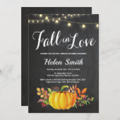 秋ブライダルシャワー招待文字列ライト 招待状 (正面/裏面)