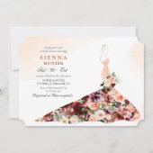 秋ブライダルシャワー招待 招待状 (正面)