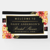 秋ブライダルシャワー秋の金ゴールドレッドフローラ 横断幕 (横)