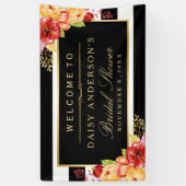 秋ブライダルシャワー秋の金ゴールドレッドフローラ 横断幕 (縦)