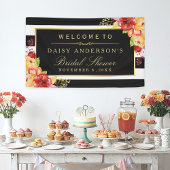 秋ブライダルシャワー秋の金ゴールドレッドフローラ 横断幕