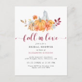 秋ブライダルシャワー秋カボチャ秋インラブ ポストカード (正面)