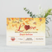 秋ブライダルシャワー素朴な秋in love 招待状 (スタンド正面)