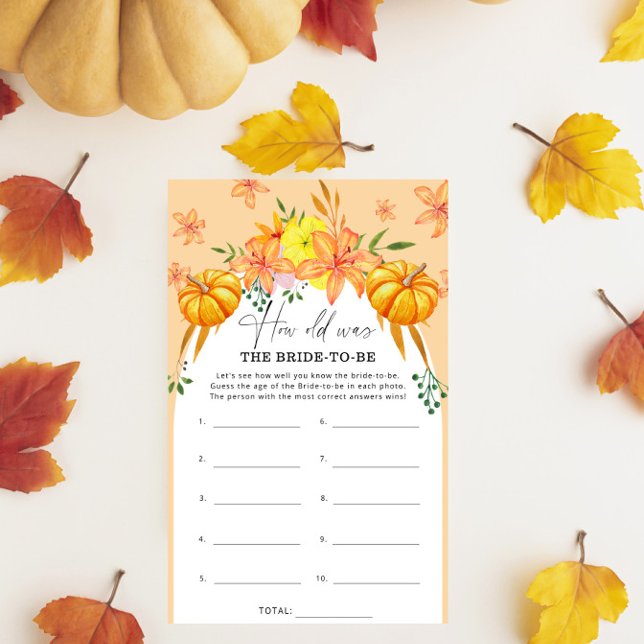 秋ブライダルシャワー – 花嫁の年齢 (クリエイターアップロード済み)