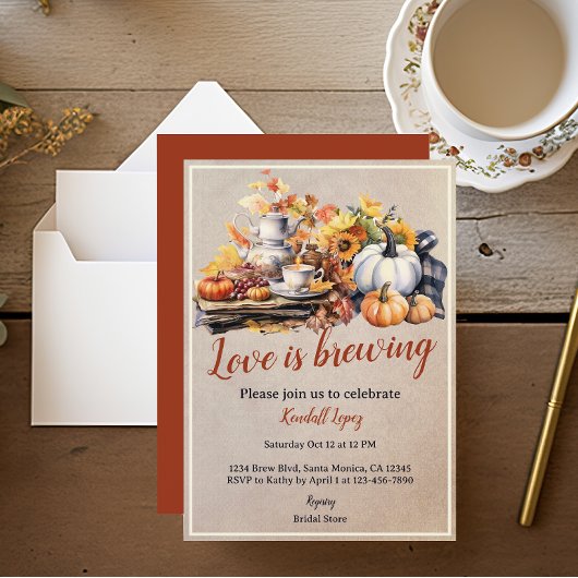 秋ブライダルティーパーティーひまわり 招待状