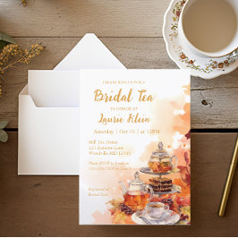 秋ブライダルティーパーティーエレガントシャワー 招待状