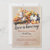 秋ブライダルティーパーティーホワイトパンプキン 招待状 (正面)