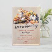 秋ブライダルティーパーティーホワイトパンプキン 招待状 (スタンド正面)