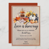 秋ブライダルティーラブイズブルーイング 招待状 (正面/裏面)