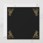 秋ブライダルルンチョンエレガント金ゴールド | ウェディングシャワー 招待状 (裏面)