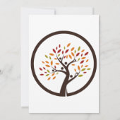 秋ブラウンファミリー懇親会ファミリーツリー葉 招待状 (裏面)