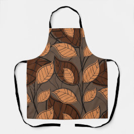 秋ブラウン葉 エプロン