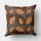 秋ブラウン葉 クッション (裏面)