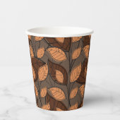 秋ブラウン葉 紙コップ (正面)